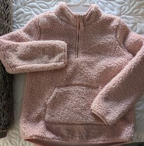 Girls quarter zip Sherpa jacket